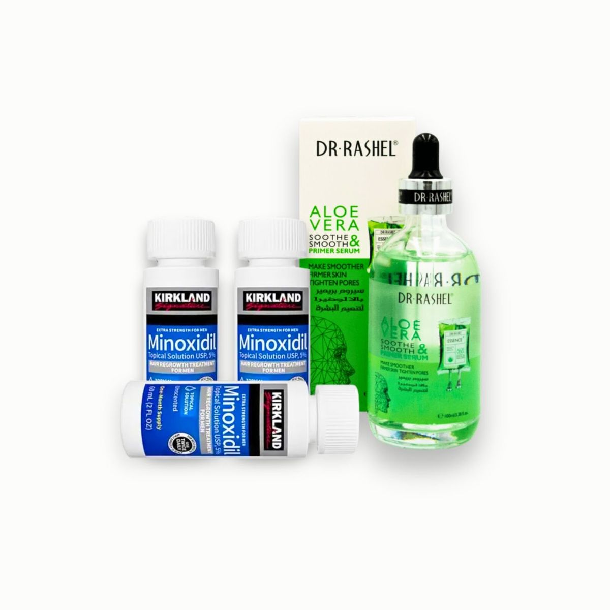 KIRKLAND - Cuidado Capilar Completo Aloe Vera & Minoxidil