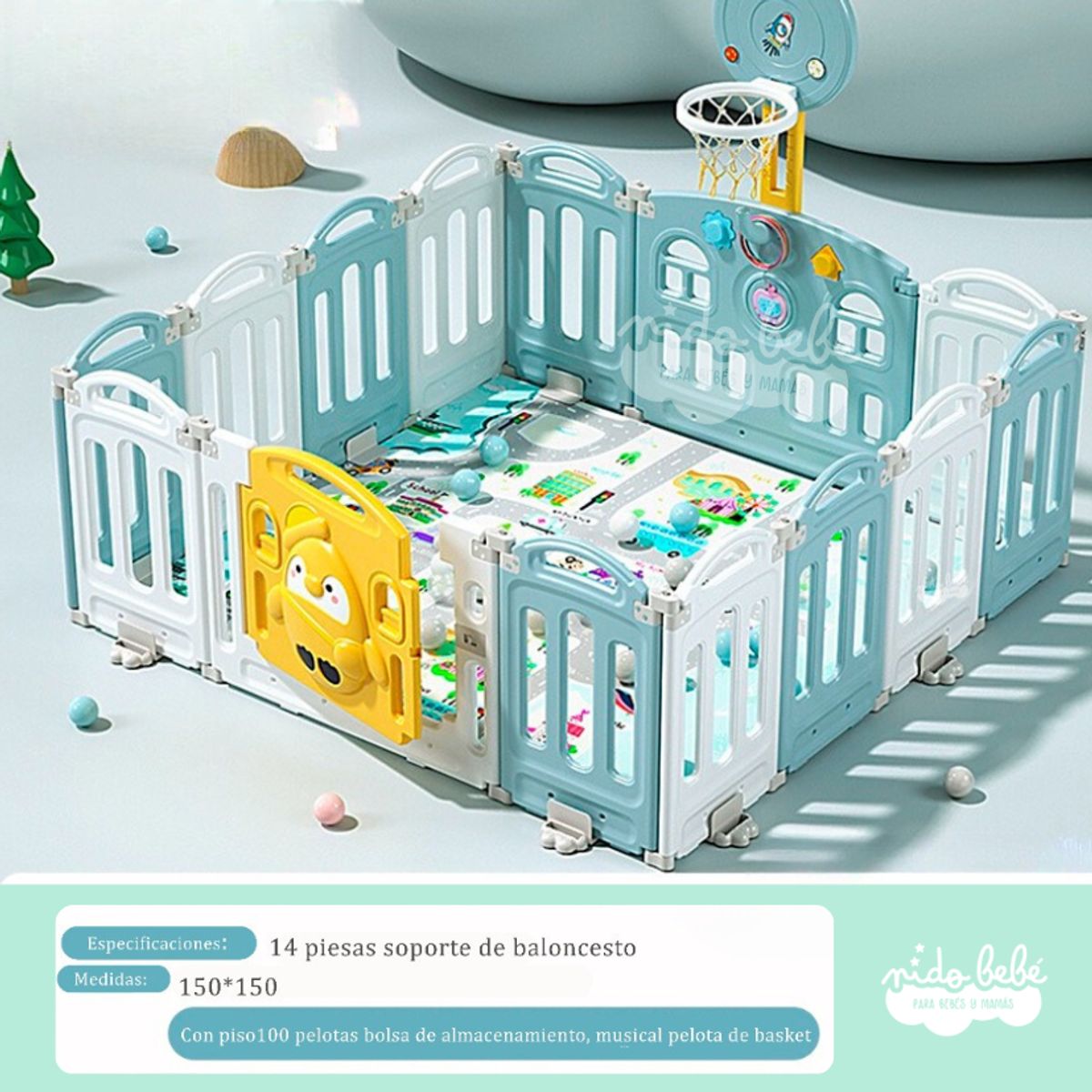 GENERICO - CERCO PLEGABLE INFANTIL MODELO PINGUINO Niño