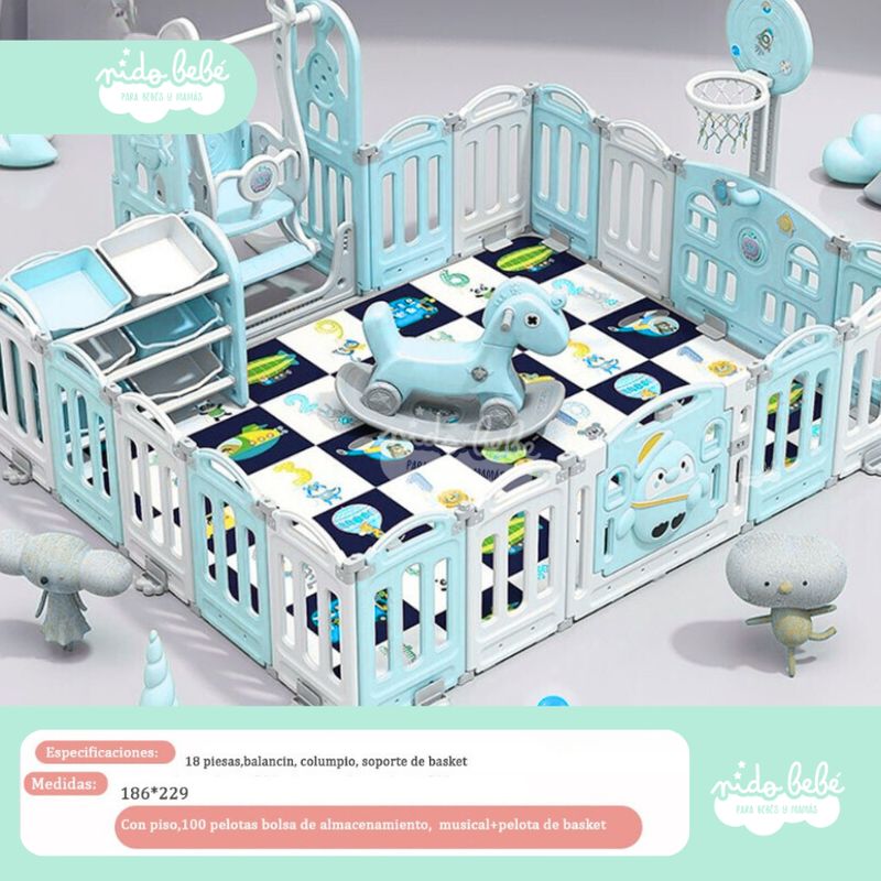 GENERICO - CERCO PLEGABLE INFANTIL MODELO PINGUINO PLUS Niño