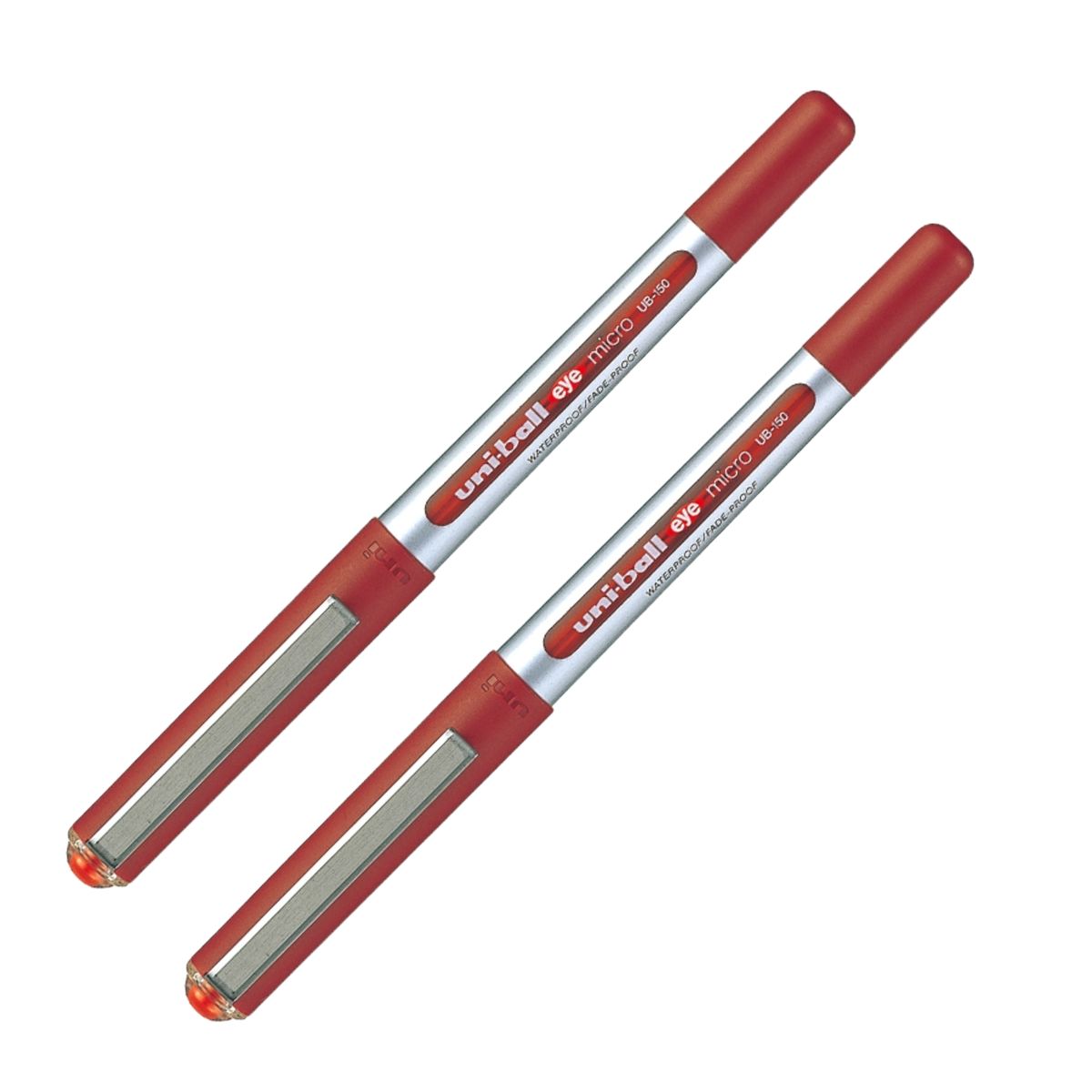 UNI BALL - UNI UB-150 Bolígrafo Tinta Líquida Eye Micro Rojo Pack x 2