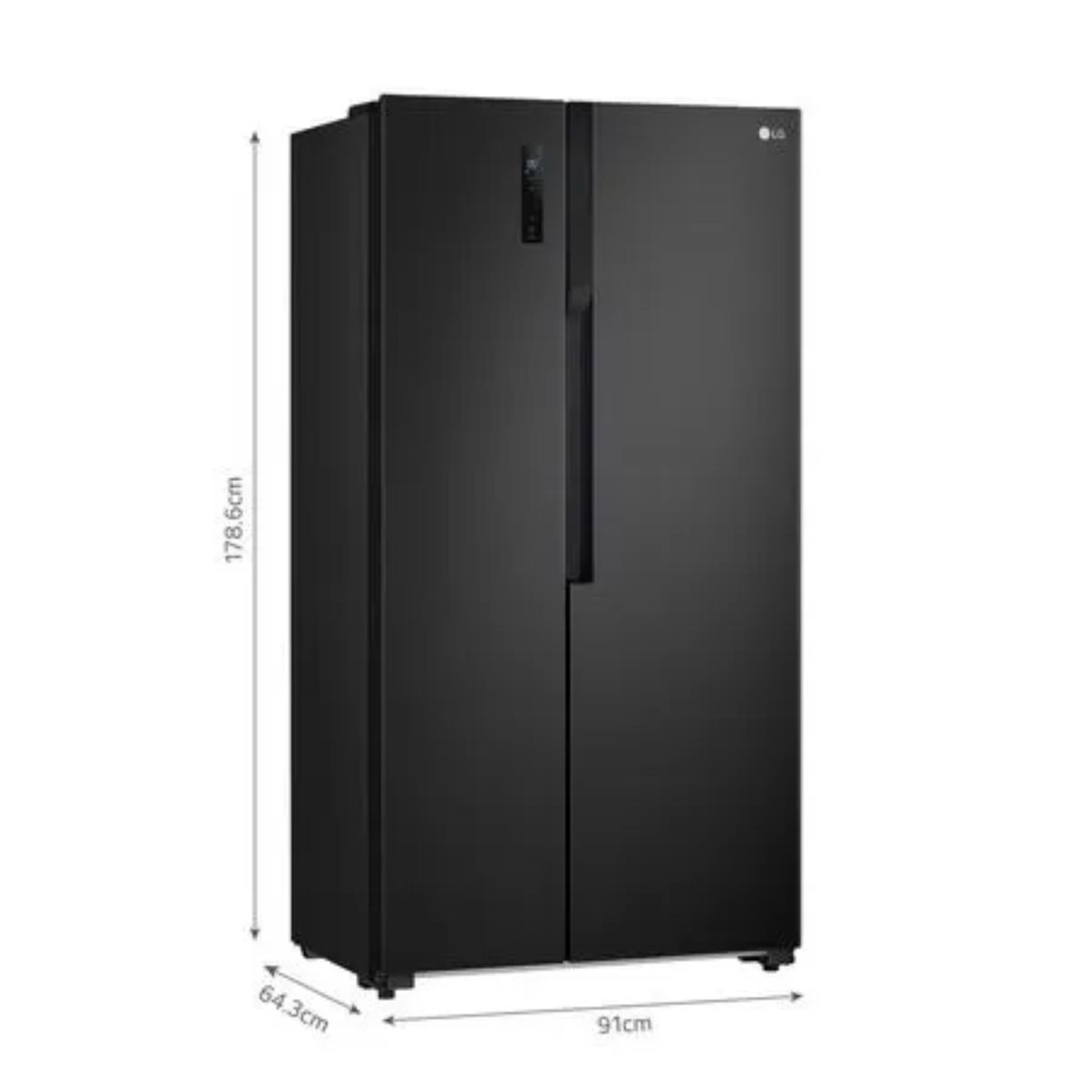 LG - REFRIGERADORA GS51MPD LG 509 L MULTI AIR FLOW SIDE BY SIDE NEGRO