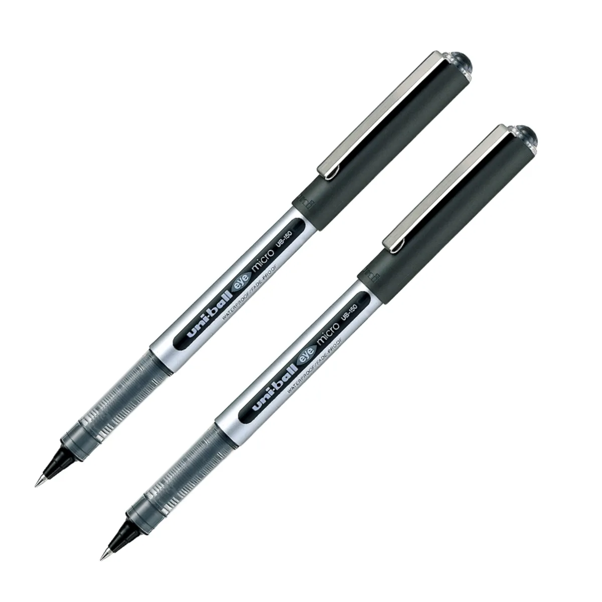 UNI BALL - UNI UB-150 Bolígrafo Tinta Líquida Eye Micro Negro Pack x 2