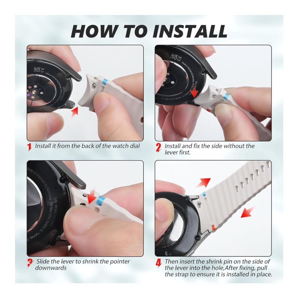 GENERICO - correa deportiva silicona para Samsung galaxy watch 7 - azul