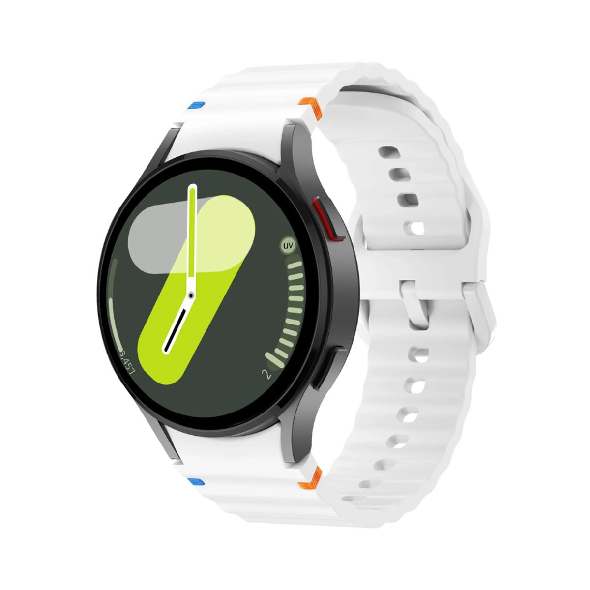 GENERICO - correa deportiva silicona para Samsung galaxy watch 7 - blanco