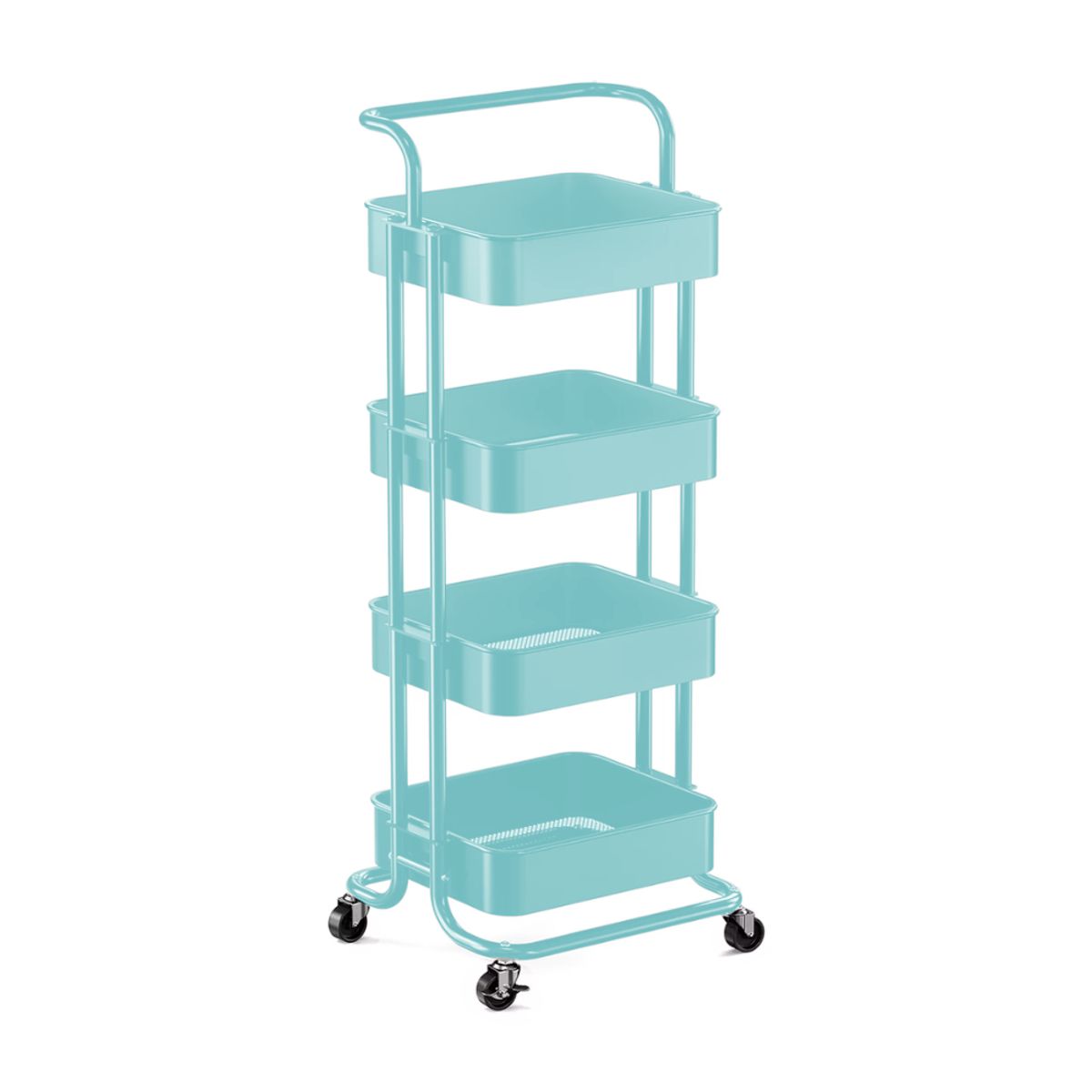 INSPIRA - Estante Organizador Multiusos 4 Niveles Pasamanos con Ruedas