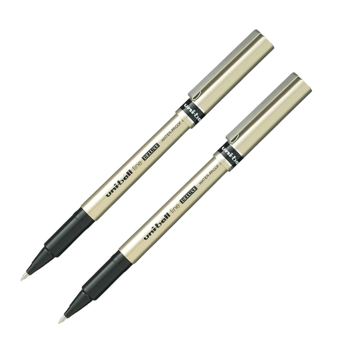 UNI BALL - UNI UB-177 Bolígrafo Tinta Líquida Fine DELUXE Negro x 2