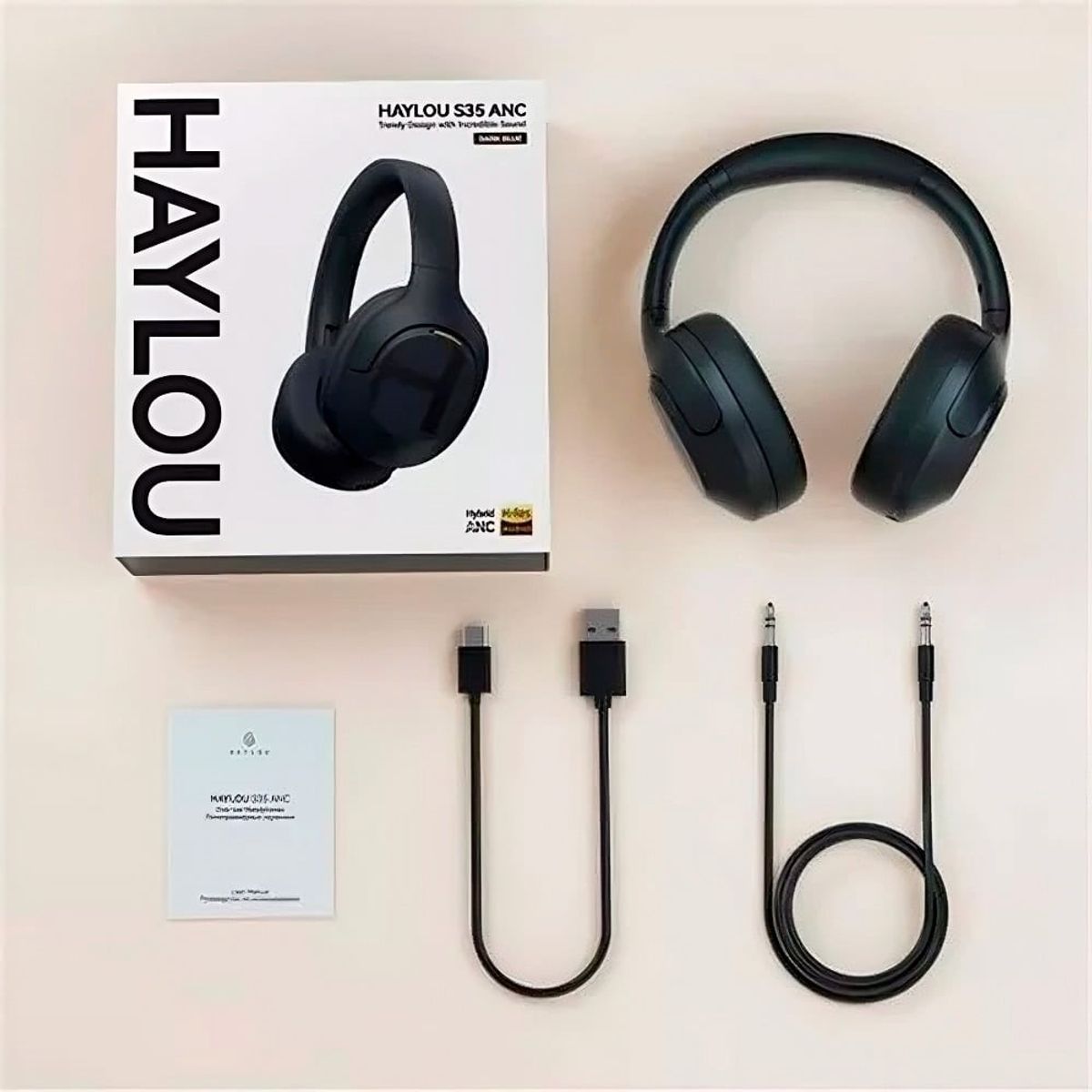 HAYLOU - Haylou S35 ANC Audífonos Bluetooth HI RES 60 horas Nuevo - BLACK