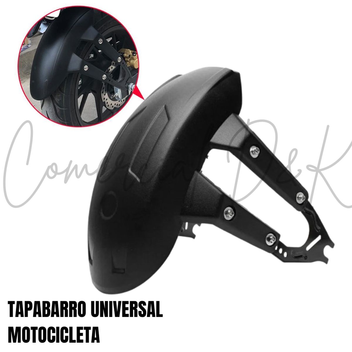 GENERICO - TAPABARRO GUARDAFANGO UNIVERSAL MOTOCICLETA