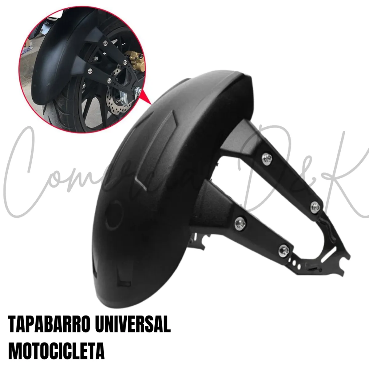 GENERICO - TAPABARRO GUARDAFANGO UNIVERSAL MOTOCICLETA