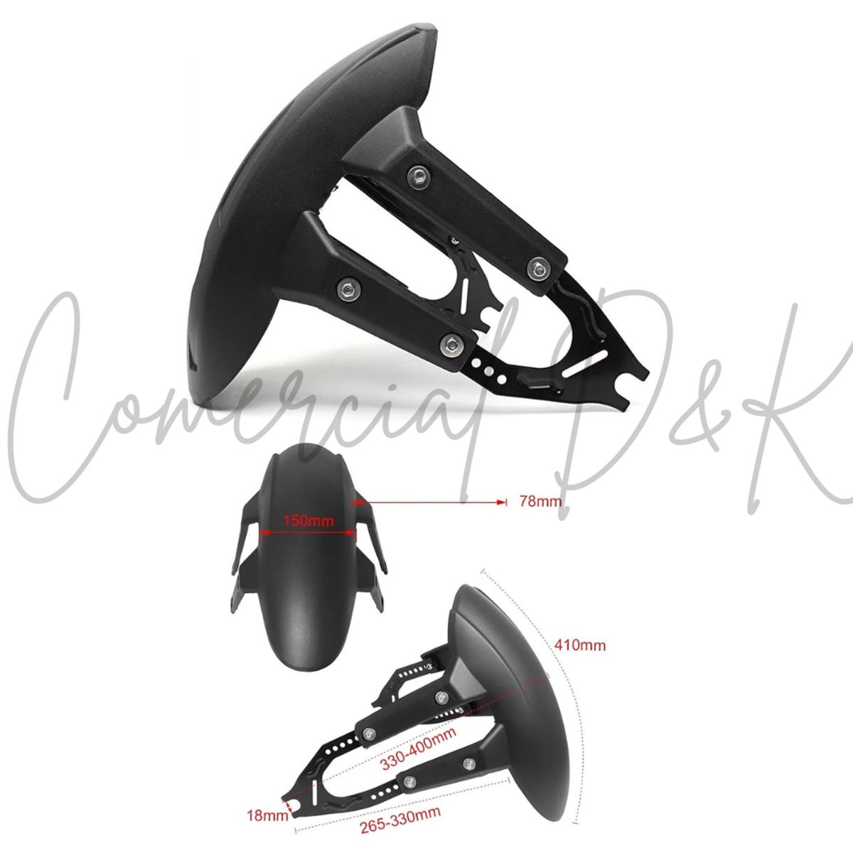 GENERICO - TAPABARRO GUARDAFANGO UNIVERSAL MOTOCICLETA