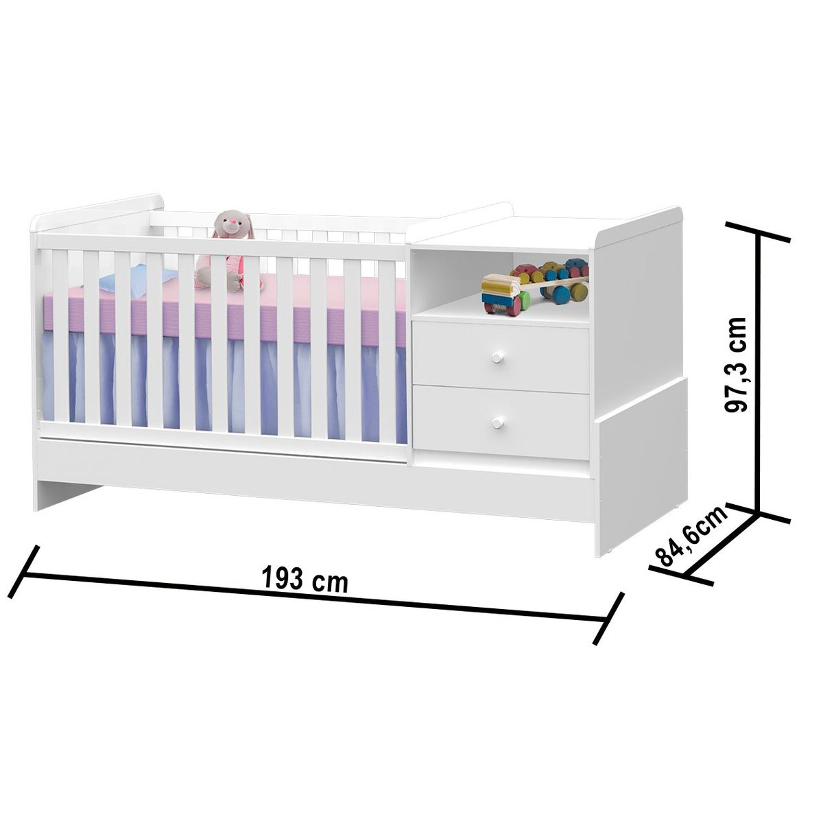 GENERICO - CUNA MULTIFUNCIONAL SELENA COLOR BLANCO