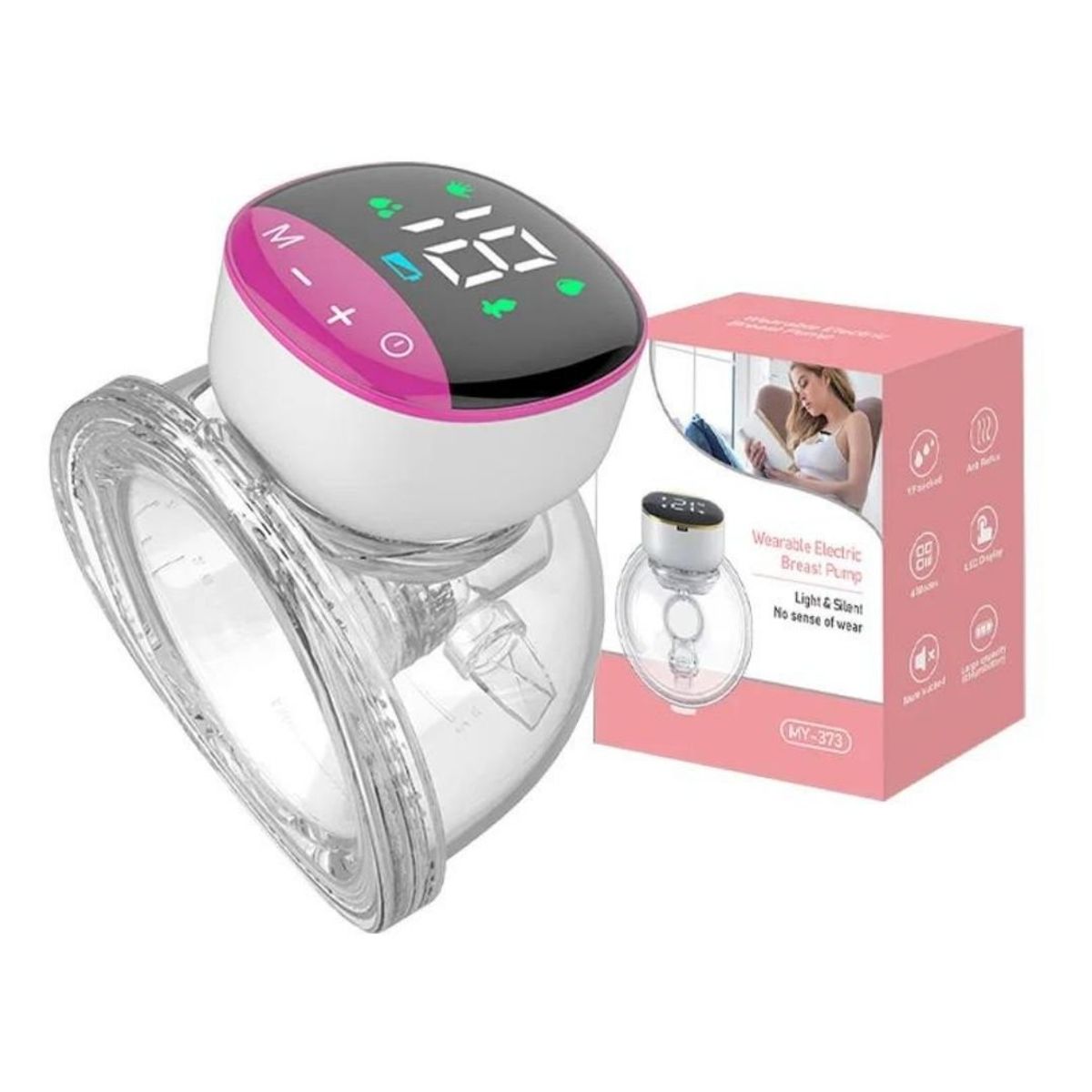 GENERICO - Extractor De Leche Portátil Manos Libres Color Fucsia