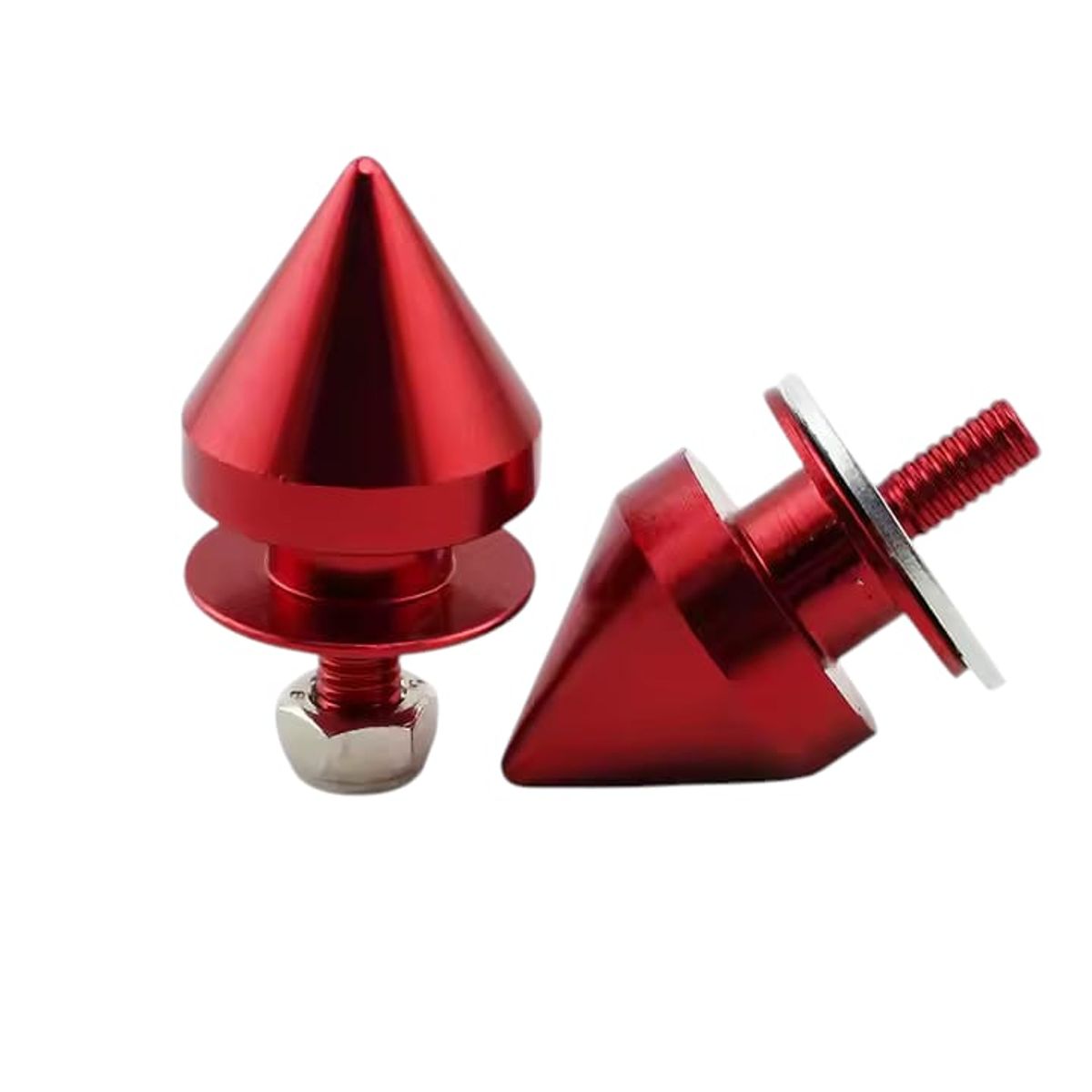 GENERICO - sujetador de parachoque punta de bala rojo