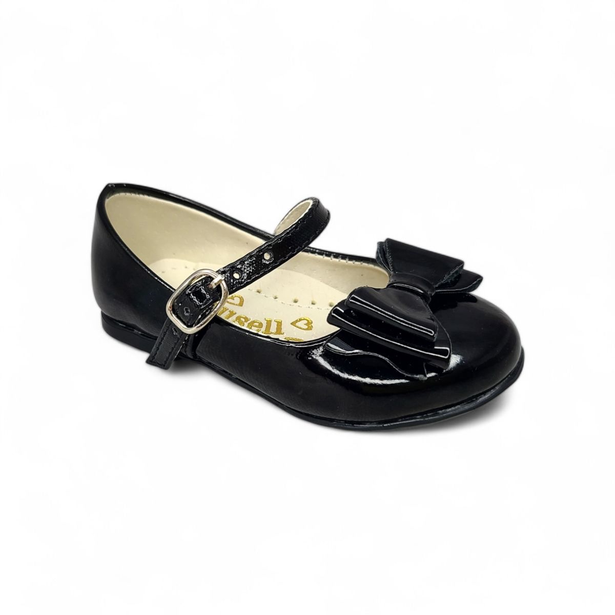 GENERICO - Ballerina con lazo Charol Negro para bebé niña