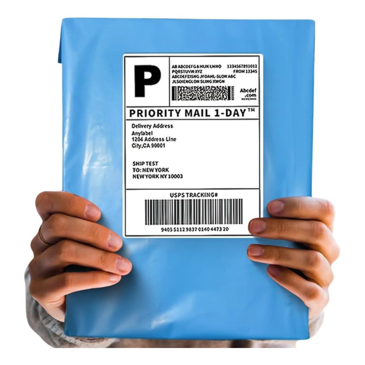 GENERICO - Bolsas Adhesivo azul Encomienda Envios 100unds 33x25CM