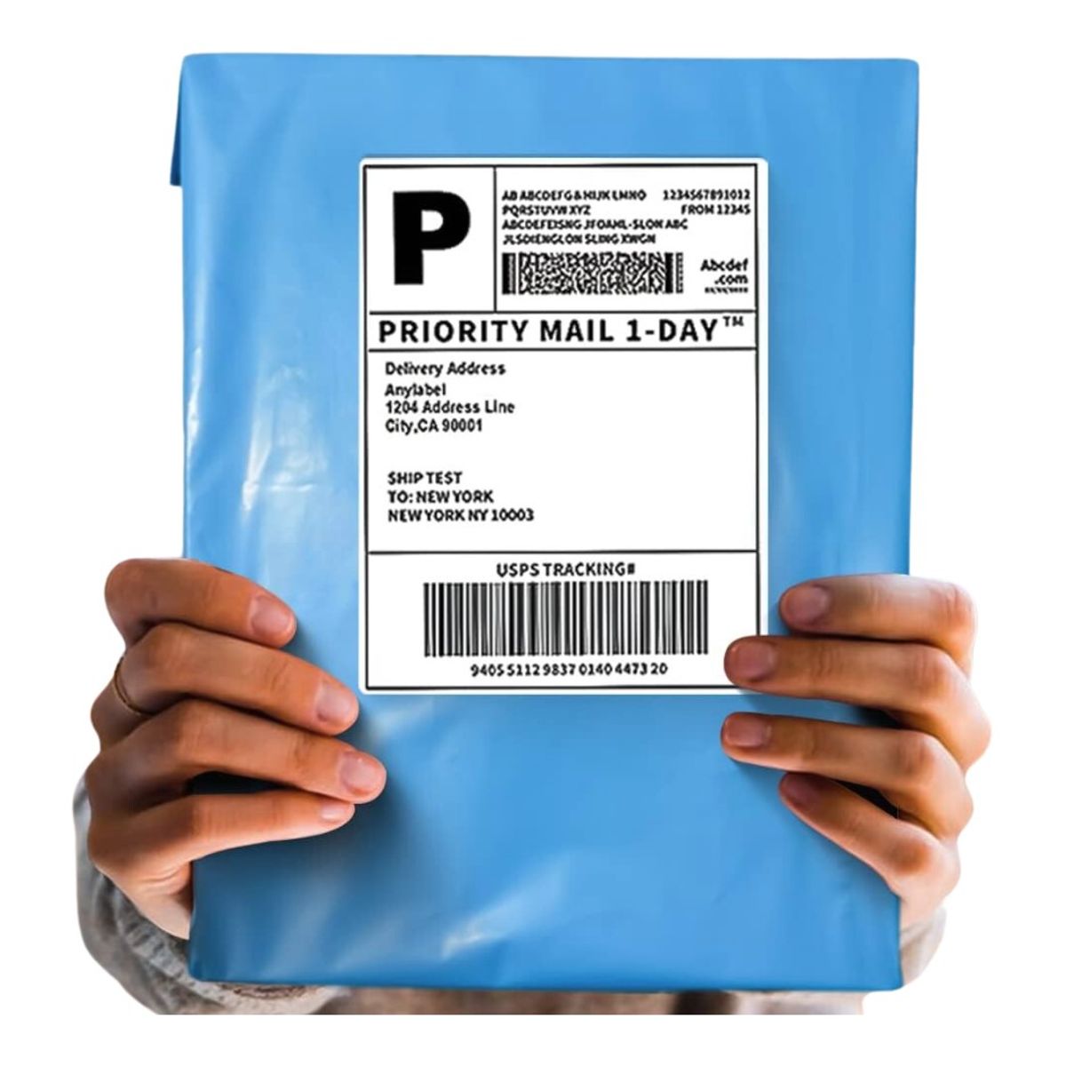 GENERICO - Bolsas Adhesivo azul Encomienda Envios 100unds 33x25CM