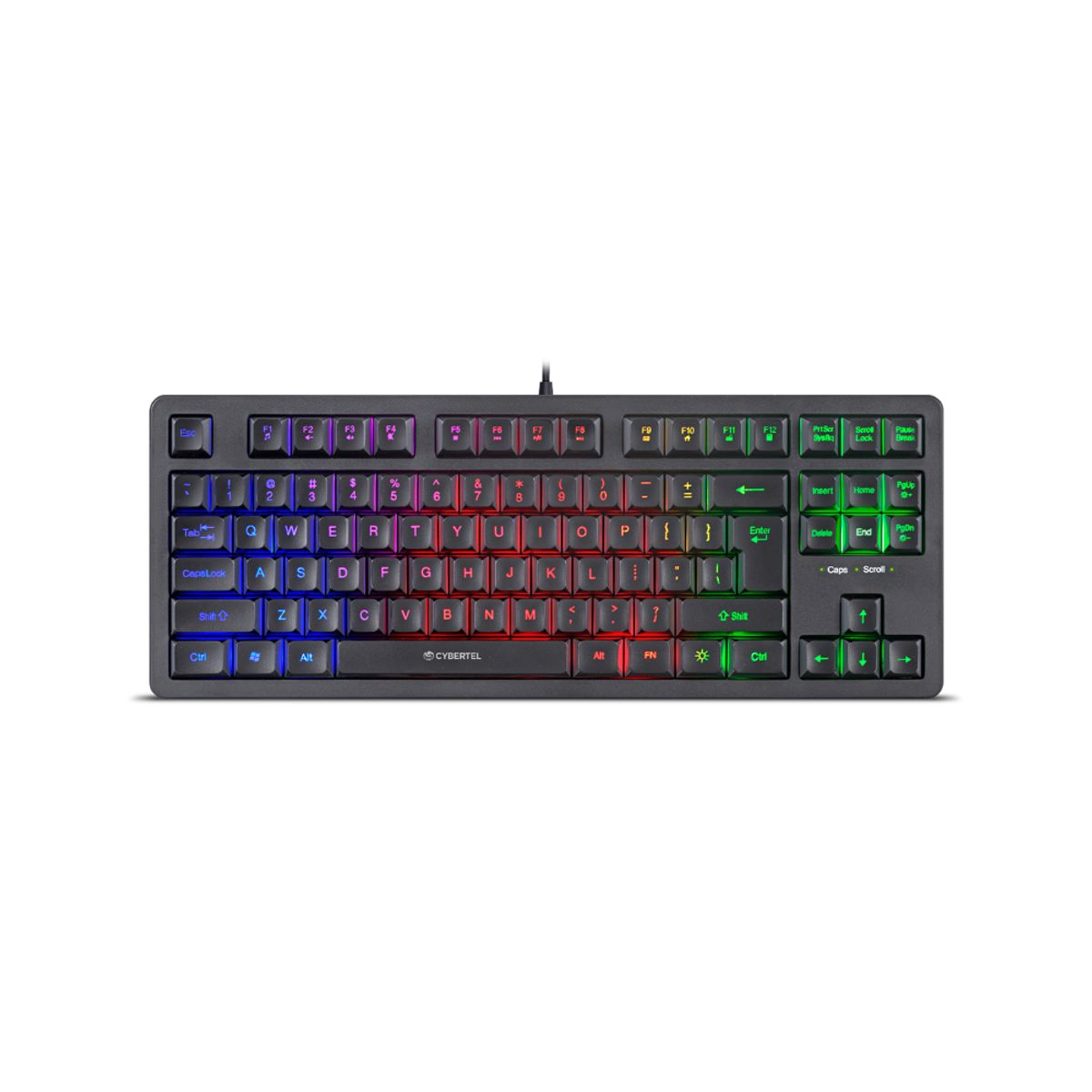 CYBERTEL - Teclado Gamer USB Killer CYB K501 - Rainbow - Cybertel