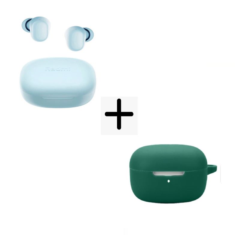XIAOMI - Xiaomi Redmi Buds 6 Play Azul + Funda de Silicona Verde