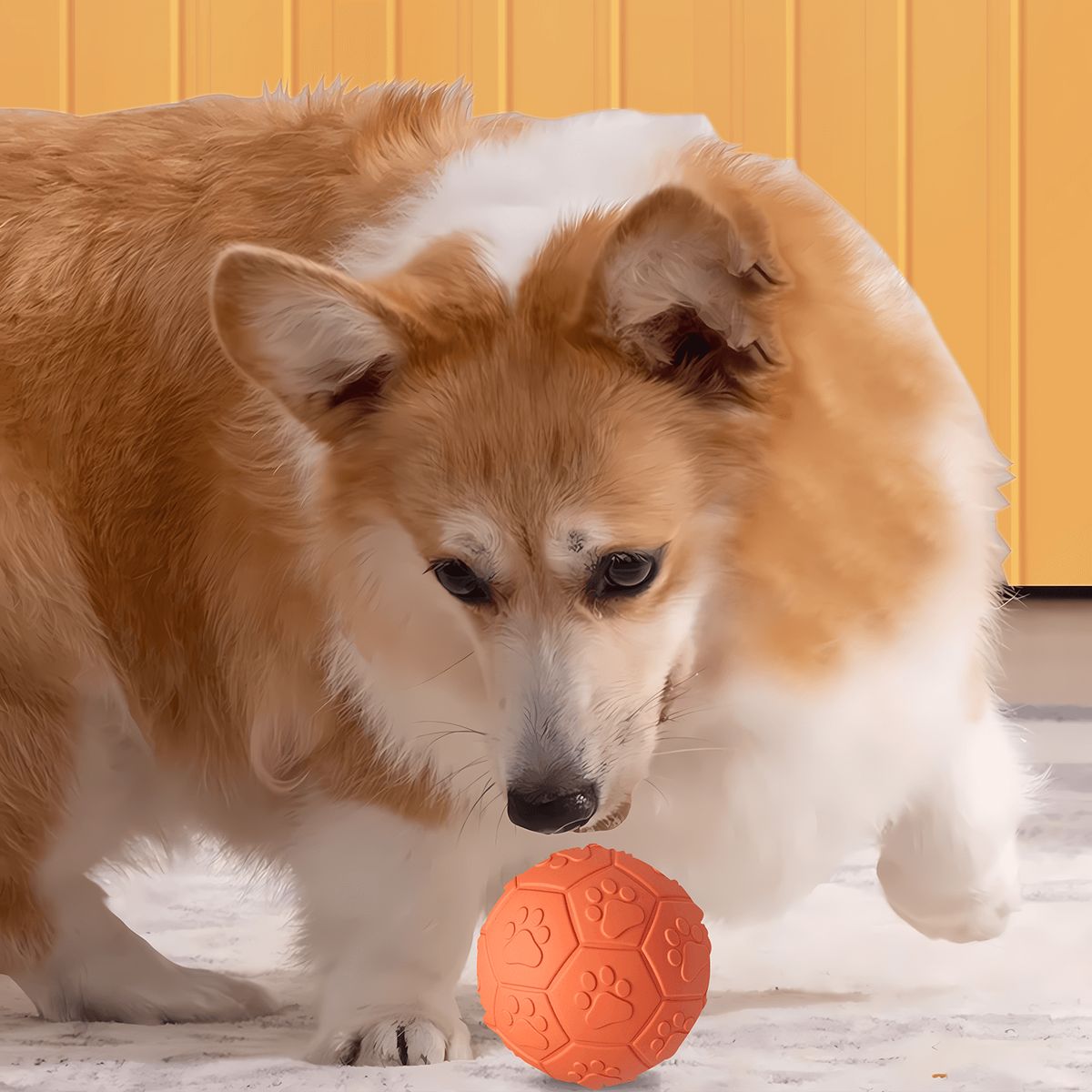 MOMOVIDA - Pelota de Goma pequeña con Sonido DT-15 Naranja