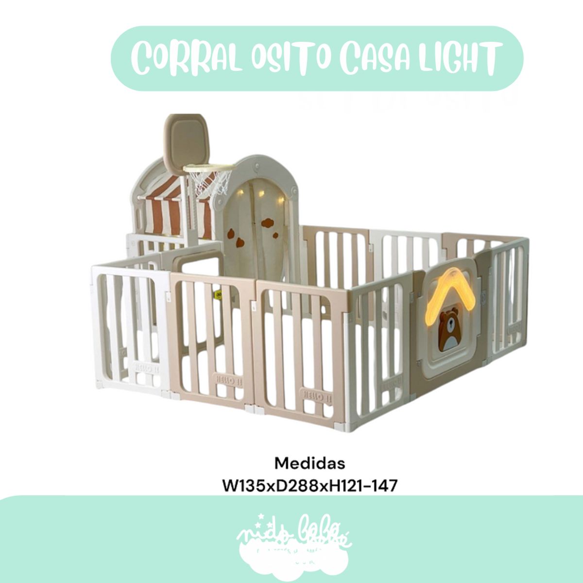 GENERICO - CERCO PLEGABLE INFANTIL MODELO STAR