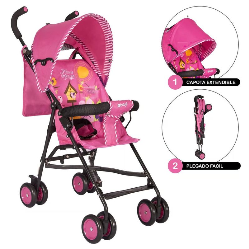 EBABY - Coche Bastón Ebaby Fresh Style Fucsia