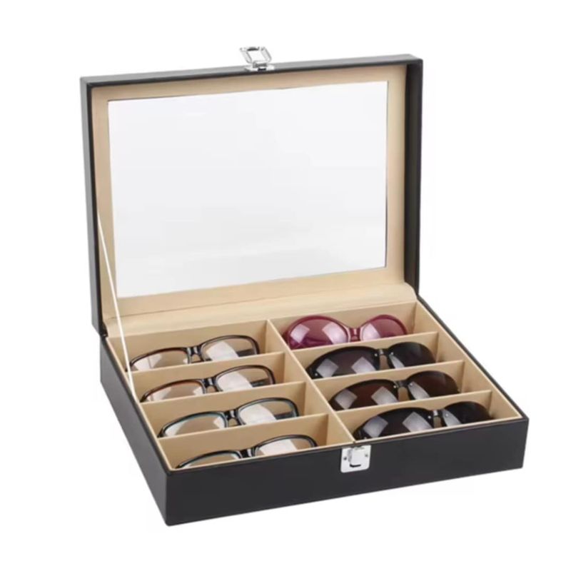 GENERICO - Caja de Lentes Elegante de Cuero Organizador de Gafas Anteojos