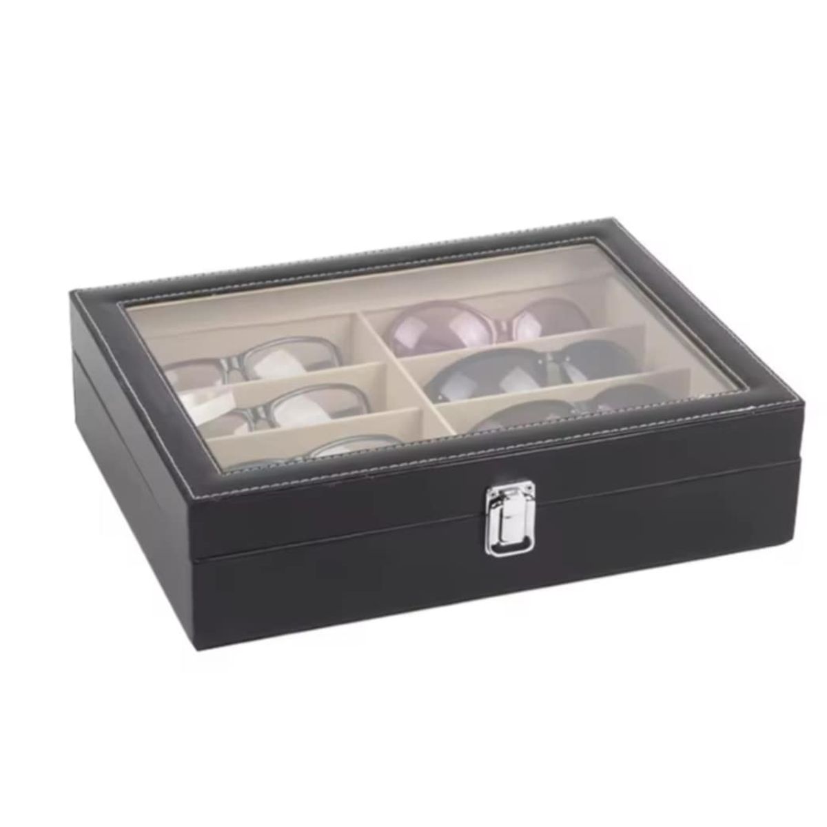 GENERICO - Caja de Lentes Elegante de Cuero Organizador de Gafas Anteojos