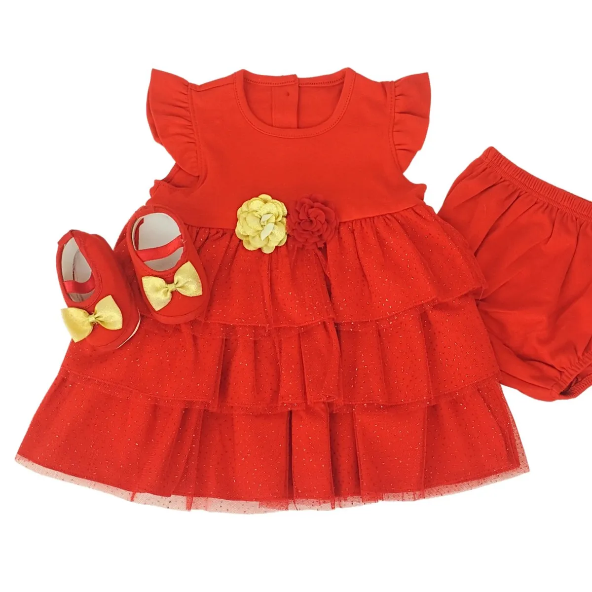 GENERICO - Vestido Reyna Bebe Niña - Rojo