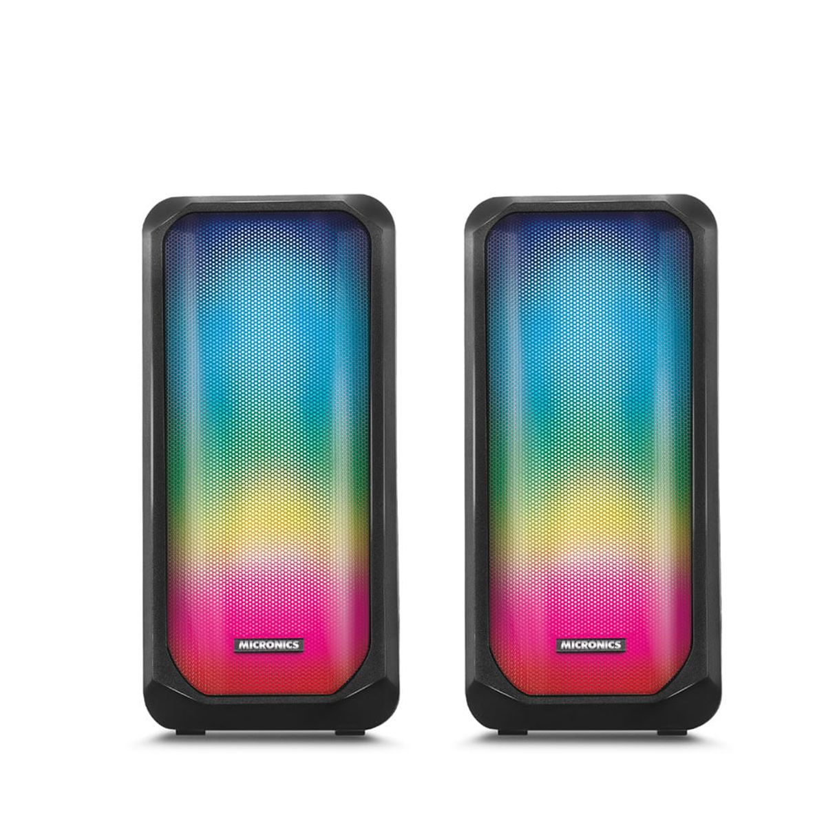MICRONICS - Parlante Gamer Luxor+ - MIC S305U RGB 2.5 Negro