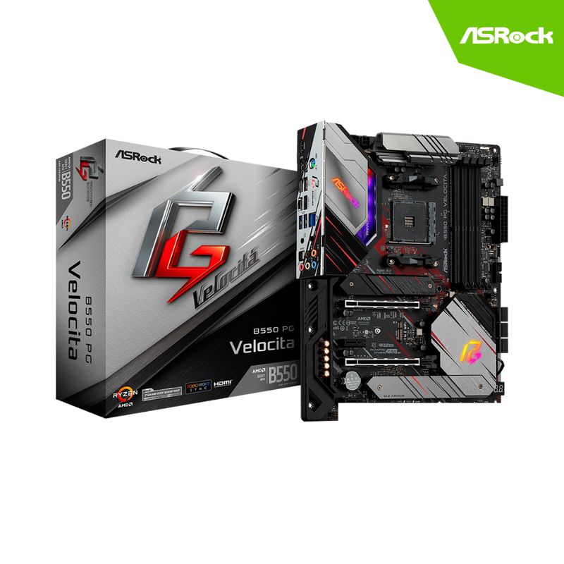ASROCK - PLACA ASROCK PHANTOM GAMING B550 PG VELOCITA AM4 AMD B550 4DDR4