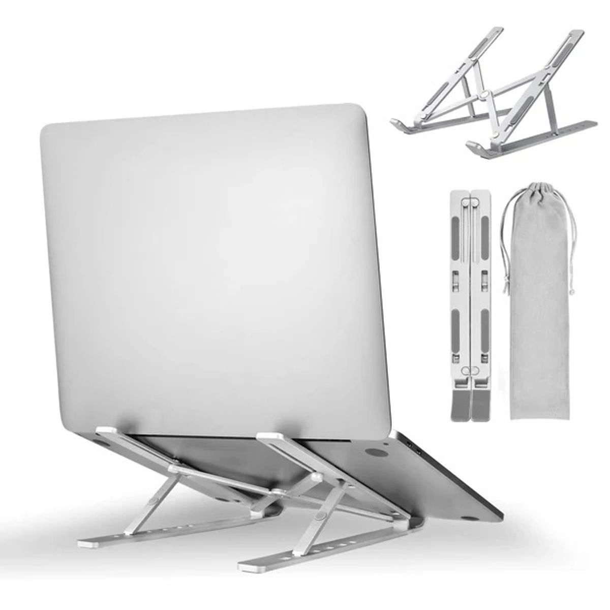 GENERICO - SOPORTE PARA LAPTOP DE ALUMINIO PLEGABLE REGULABLE