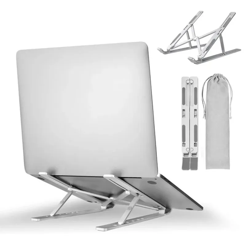 GENERICO - SOPORTE PARA LAPTOP DE ALUMINIO PLEGABLE REGULABLE