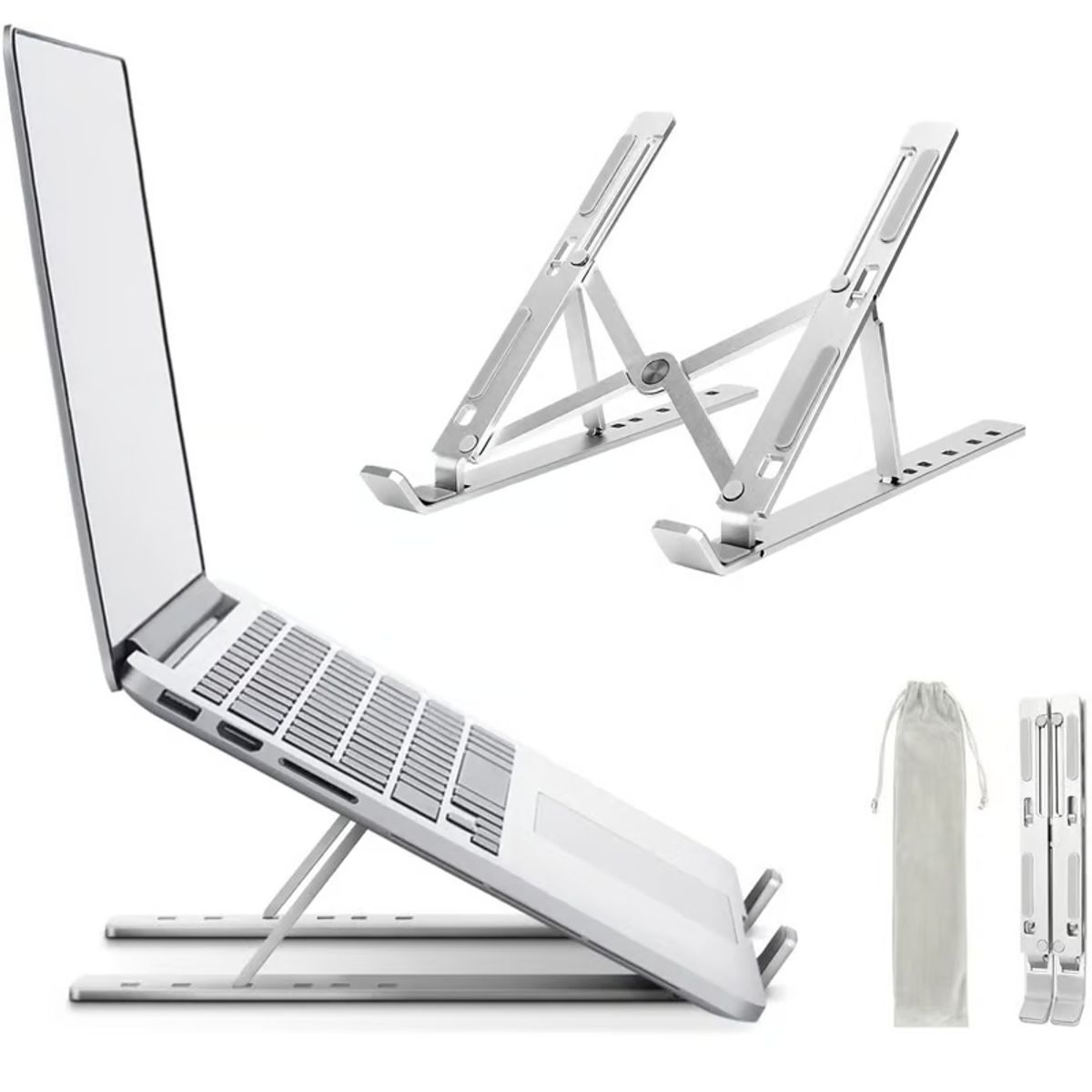 GENERICO - SOPORTE PARA LAPTOP DE ALUMINIO PLEGABLE REGULABLE