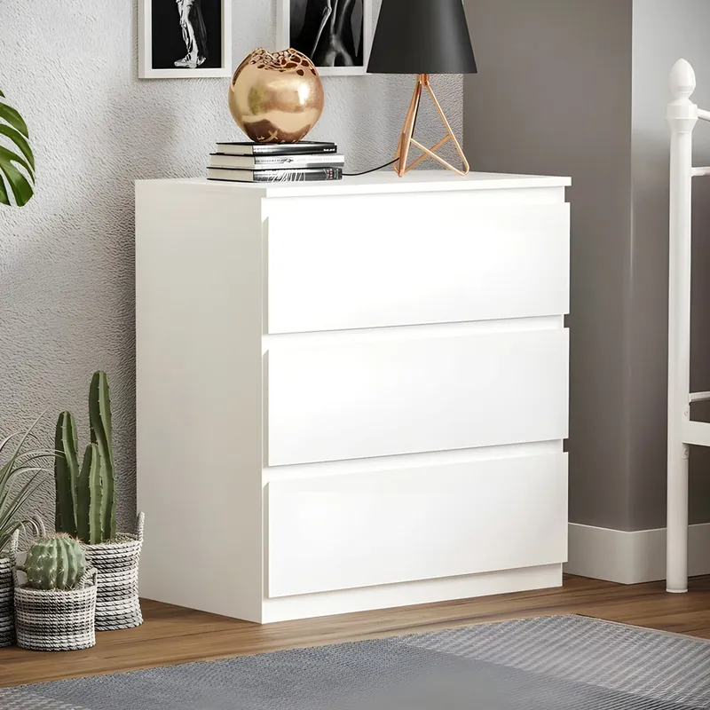 GENERICO - Cómoda Francine 3 Cajones Blanco Huk