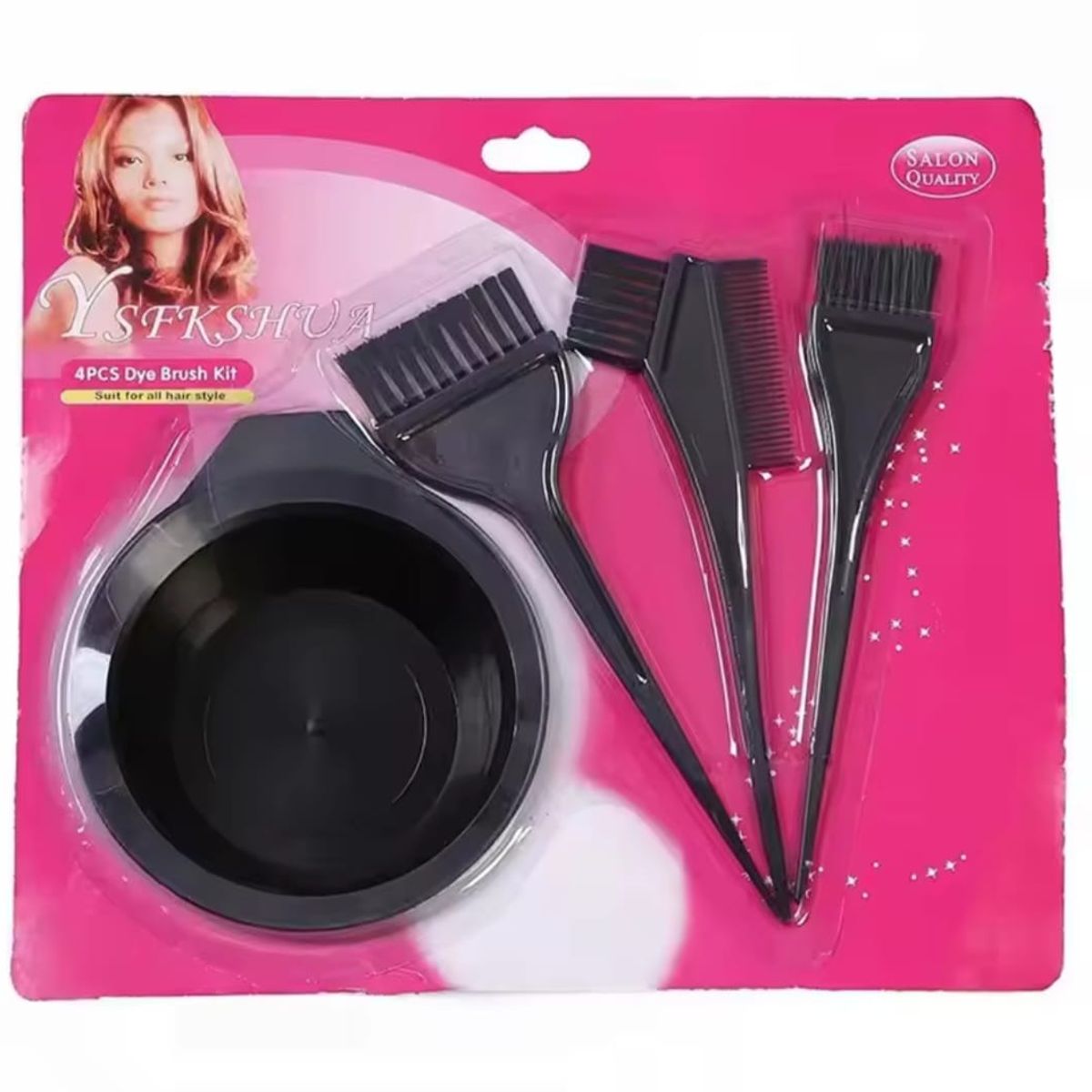 GENERICO - Kit Set Juego De Brochas Y Aplicador Tinte Cabello Reusable