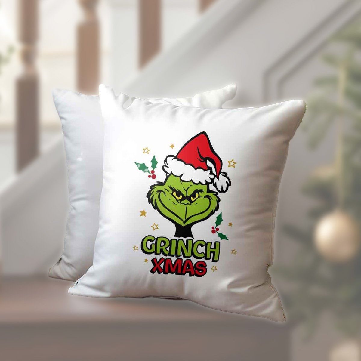 IMPRESIONARTE - Cojin Grinch Luces Navidad