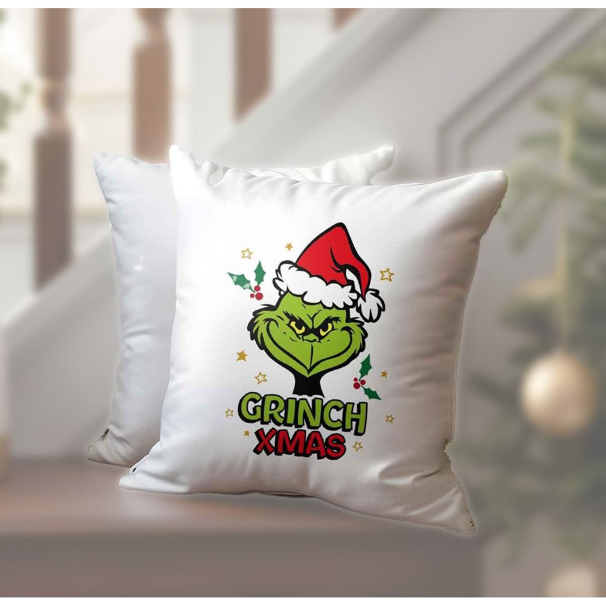 IMPRESIONARTE - Cojin Grinch Luces Navidad