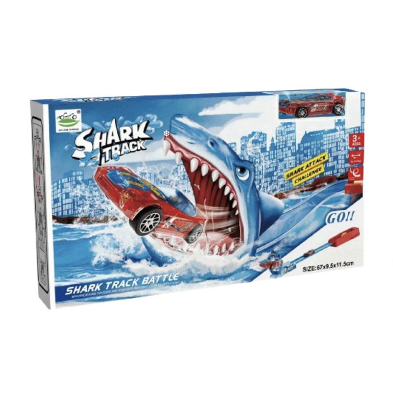 GENERICO - Pista Lanza Autos Shark Track Incluye Auto