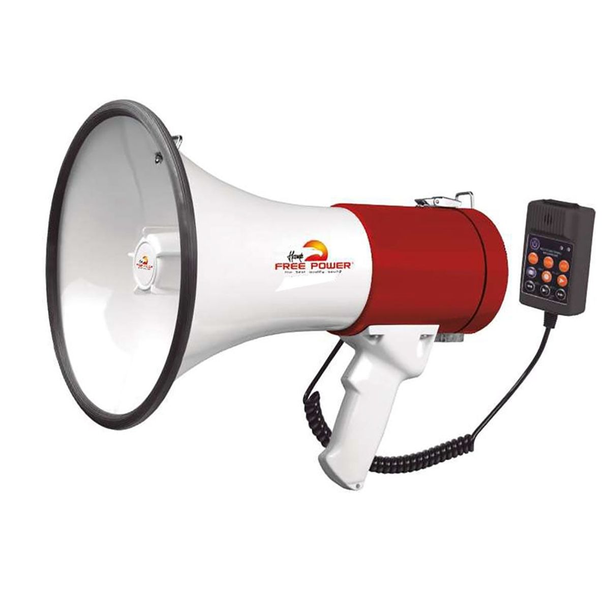 HAWK - Megafono 80W PMPO - hablar sirena grabadora USB bluetooth -RECARGABLE