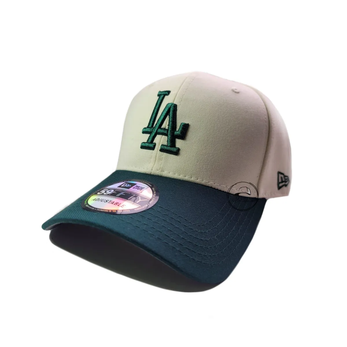 GENERICO - GORRO NEW ERA LA VERDE OSCURO CON CREMA LOS ANGELES