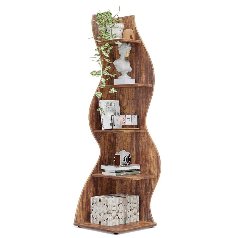 GENERICO - Librero de Esquina Luken color Caramelo Amore Home