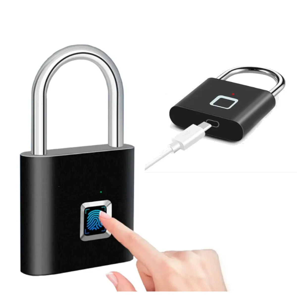 GENERICO - Smart Candado Huella Digital Fingerprint Padlock Recargable tipo C