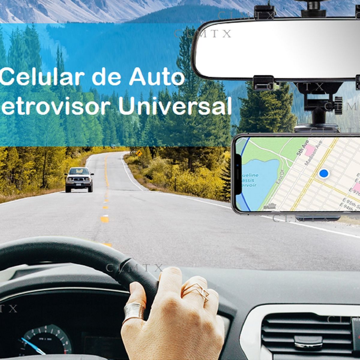 OEM - Soporte Celular Auto Espejo Retrovisor 360° Regala x SAN VALENTIN