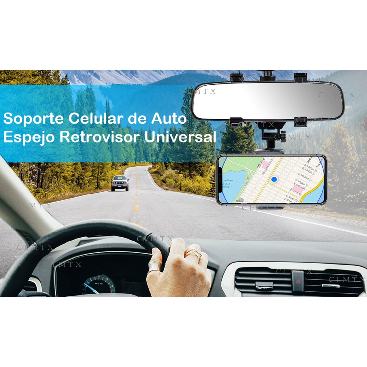 OEM - Soporte Celular Auto Espejo Retrovisor 360° Regala x SAN VALENTIN