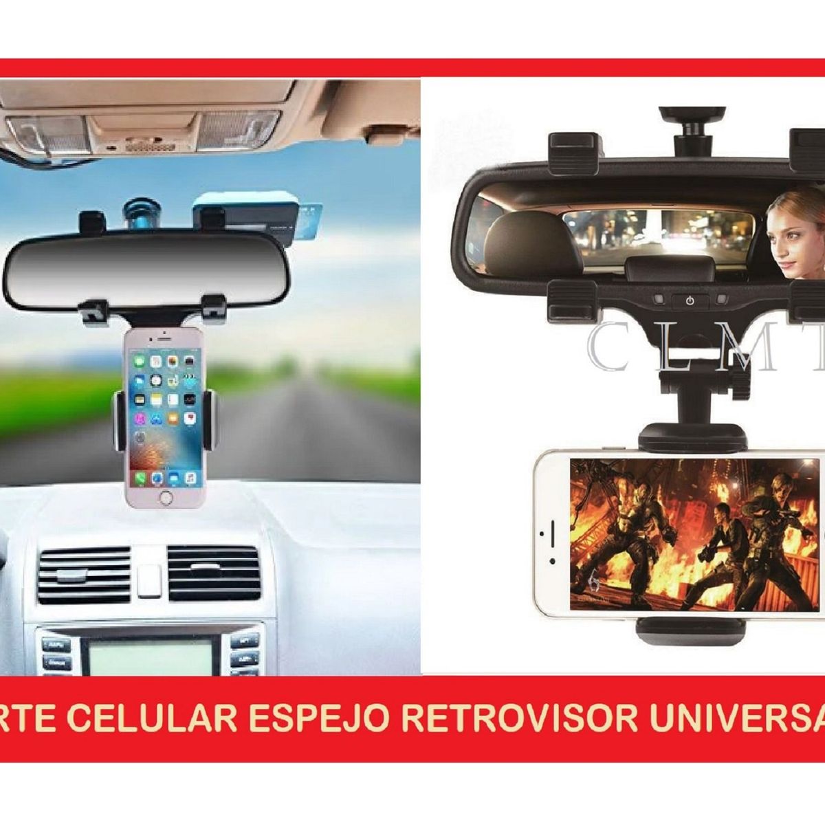 OEM - Soporte Celular Auto Espejo Retrovisor 360° Regala x SAN VALENTIN