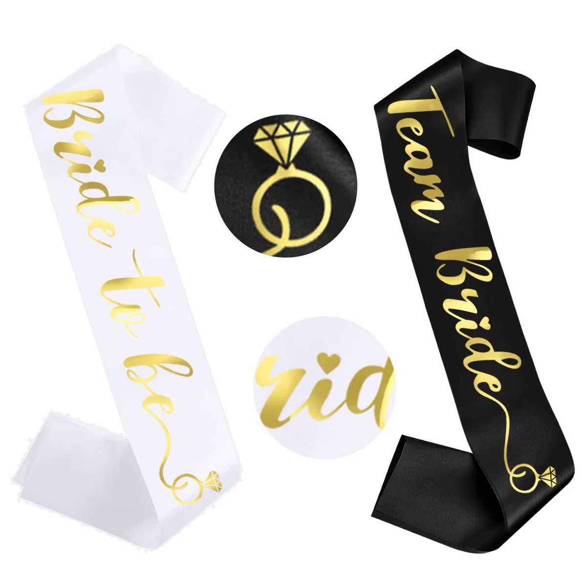 GENERICO - Set x 7 Bandas para novia y team bride despedida de soltera