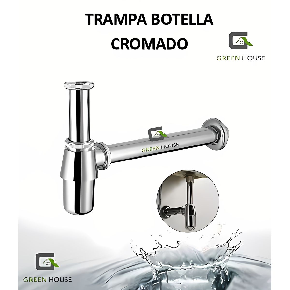 GREEN HOUSE - TRAMPA BOTELLA CROMADA