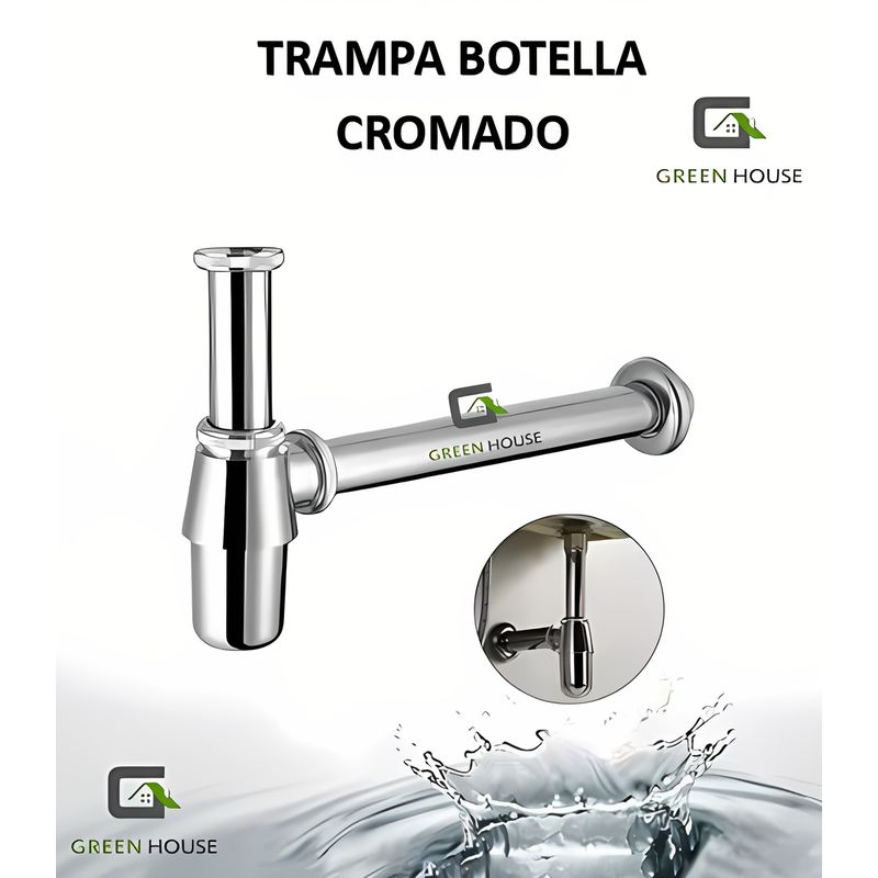 GREEN HOUSE - TRAMPA BOTELLA CROMADA