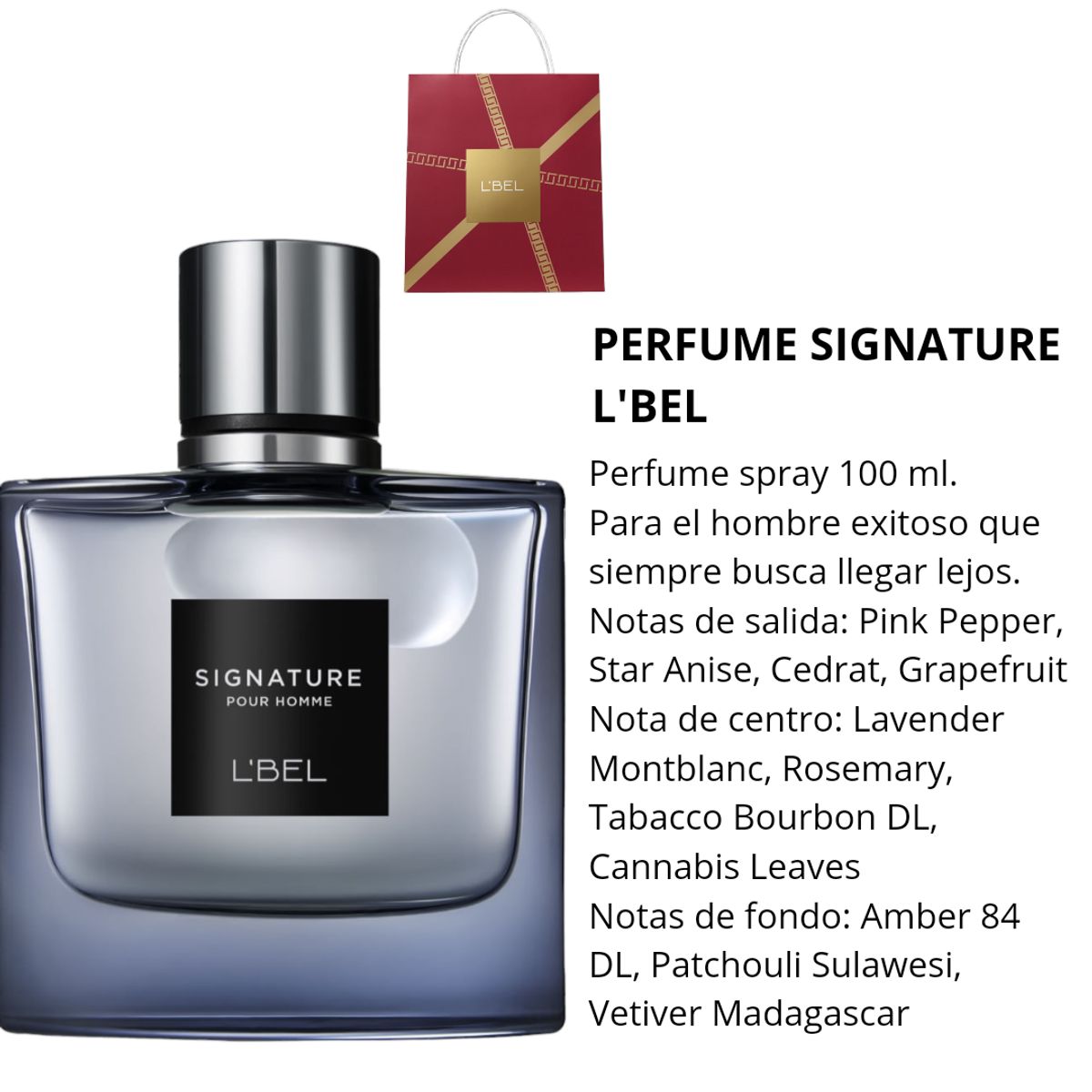 LBEL - PERFUME SIGNATURE L'BEL SPRAY 100 ML + Bolsa de regalo L'bel