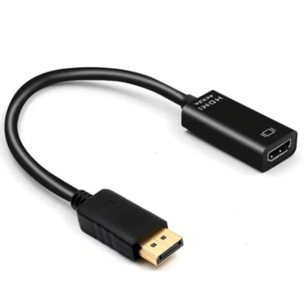 GENERICO - Adaptador Displayport a Hdmi Cable Convertidor Negro